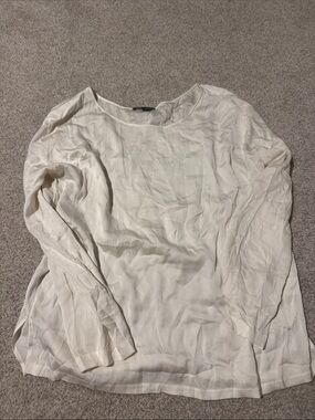 Lightweight Cream Long Sleeve Blouse